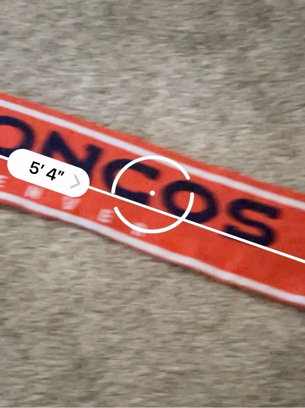 J. Crew Orange Knit Fan Scarf with Navy Lettering